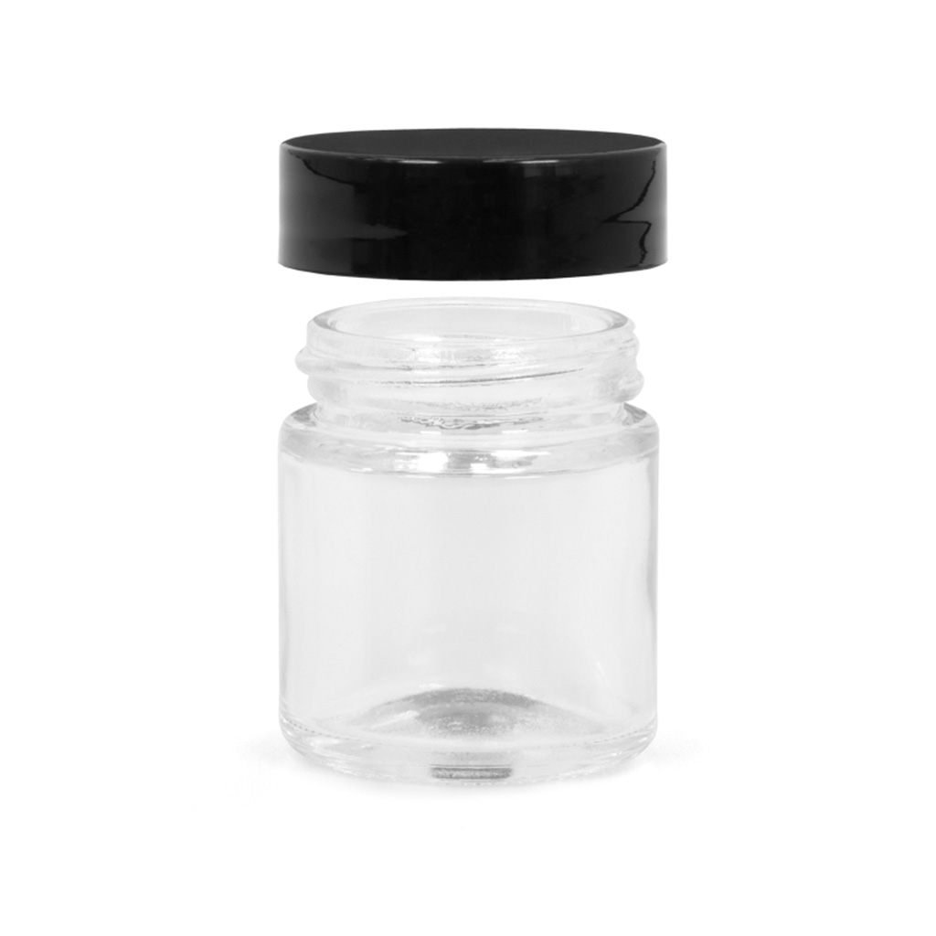 Skleněný kosmetický kelímek 30 ml, skleněný kelímek, kosmetický obal, včelařské potřeby