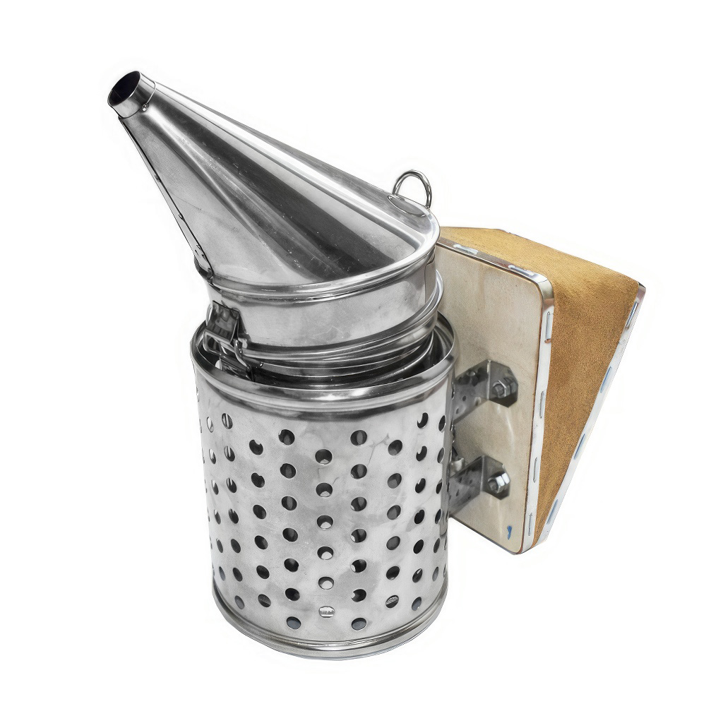 Dýmák (kuřák) JaHan nerezový - malý - P 25 cm, hlavní pohled, včelařské potřeby