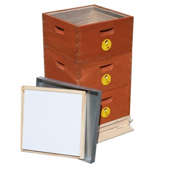 Nabarvený úl 39x24 Schienen, celodřevěná sestava, včelařské vybavení
