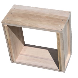 Cinkovaný rohový spoj nástavku Liebig, pevná konstrukce, úl 39 x 24