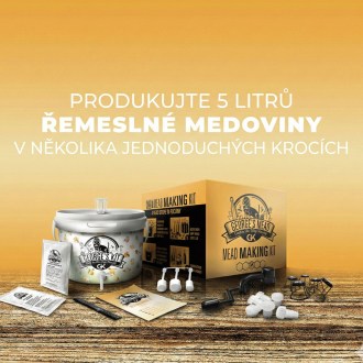 Set na výrobu domácí medoviny – George's Mead (5 litrů), Set na výrobu domácí medoviny – George's Mead ( litrů) Staňte se více než jen konzumentem – staňte se tvůrcem nápoje bohů, včelařské