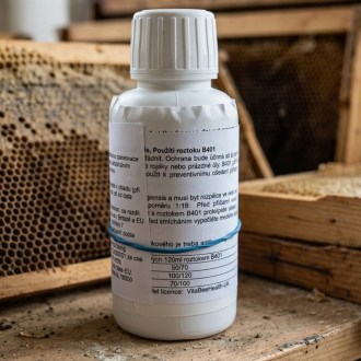 B401, aplikace na souše, rámky, vysušení, ochrana před zavíječem, včelí produkty