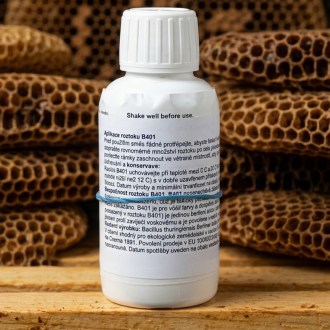 B401, pracovní roztok, příprava, protřepání, ošetření rámků, biologická složka
