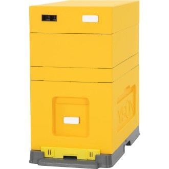 Plemenáč polystyrenový 39x24 6 rámků žlutý, polystyrenový plemenáč, rámky 39x24, chov matek, oddělky, žluté provedení