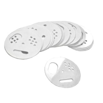 Bílý česnový uzávěr, průměr 5 cm, plast, regulace česna, včelařské potřeby