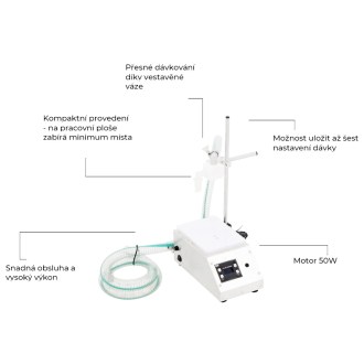 Plnička medu s váhou a zubovým modulem 230 V, plnění medu, váha, zubový modul, dávkovací zařízení