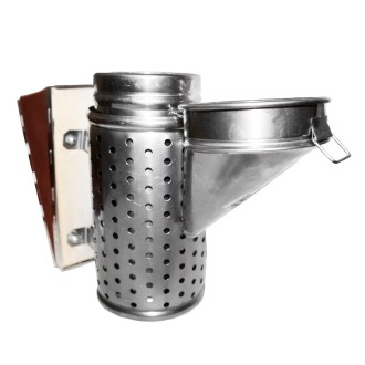 Dýmák (kuřák) nerezový - velký - P, pohled ze strany, včelařské potřeby