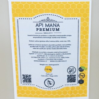 Invert APIMANA - 13 kg (34 Kč/kg), krmivo pro včely, krmení včel, fotografie produktu