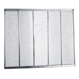 kovová mateří mřížka, boční pohled, 384x473 mm, odolná mřížka, chov včel