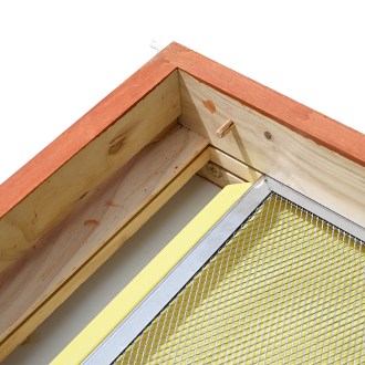 Varroa dno Langstroth připravené k použití, šuplík, nabarvené dřevo