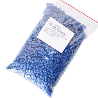Včelí vosk - modré pelety - 500 g, včelí vosk, voskové pelety, výroba svíček, dekorace, včelařské potřeby