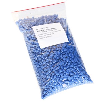 Včelí vosk - modré pelety - 500 g, včelí vosk, voskové pelety, výroba svíček, dekorace, včelařské potřeby