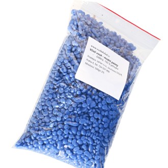 Včelí vosk - modré pelety - 500 g, včelí vosk, voskové pelety, výroba svíček, dekorace, včelařské potřeby