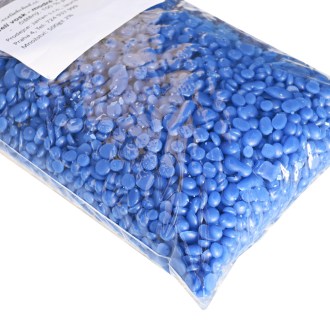 Včelí vosk - modré pelety - 500 g, včelí vosk, voskové pelety, výroba svíček, dekorace, včelařské potřeby