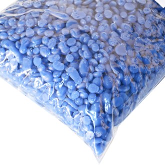Včelí vosk - modré pelety - 500 g, včelí vosk, voskové pelety, výroba svíček, dekorace, včelařské potřeby