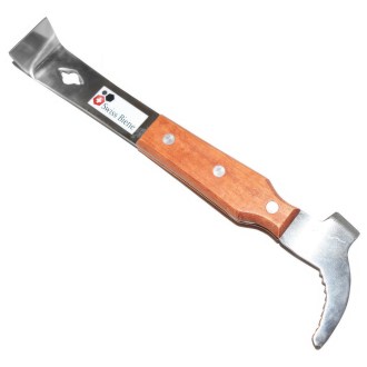 rozpěrák Swiss Biene, nerezový nástroj, dřevěná rukojeť, nástavky, rámky