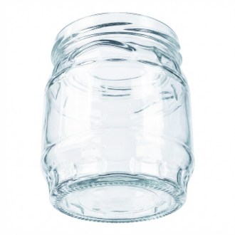 sklenice pro menší balení medu, Facette 420 ml, dárkové balení, obal