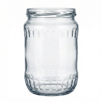 sklenice Facette 580 ml, čirá sklenice, sklenice na med, Twist off, paleta 2028 kusů