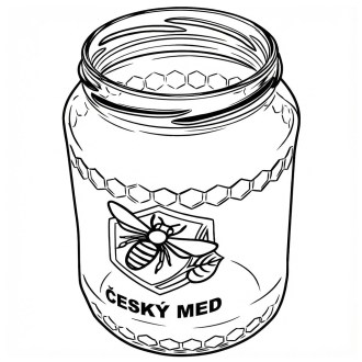Sklenice MED 770 ml/1kg medu