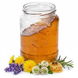 sklenice na med, MED, 770 ml, zlatavý med, balení medu