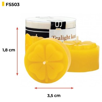 Silikonová forma na svíčky - čajová svíčka jetel - 1,8 cm - FS503, Silikonové formy na svíčky z včelího vosku - čajová svíčka, včelařské potřeby, včelařství