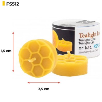 Silikonová forma na svíčky - čajová svíčka se vzorem včelí buňky - 1,5 cm - FS512, Silikonové formy na svíčky z včelího vosku - čajová svíčka, včelařské potřeby, včelařství