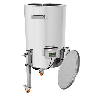 Stáčecí dekrystalizační nádoba s ohřevem Mellarius MaxiLine 230 V - 104 litrů / 140 kg, dekrystalizace medu, stáčení medu, nerezová nádoba