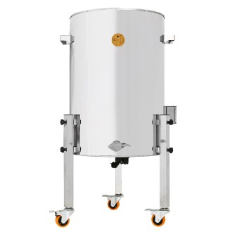 Stáčecí dekrystalizační nádoba s ohřevem Mellarius MaxiLine 230 V - 74 litrů / 100 kg, dekrystalizace medu, stáčení medu, nerezová nádoba