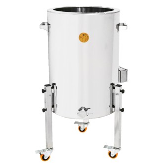 Stáčecí dekrystalizační nádoba s ohřevem Mellarius MaxiLine 230 V - 54 litrů / 70 kg, dekrystalizace medu, stáčení medu, nerezová nádoba