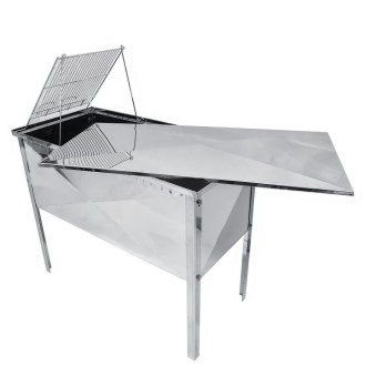 odvíčkovací stůl Mellarius, nerez, 100 cm, zpracování medu