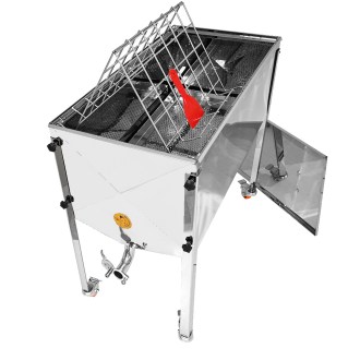 odvíčkovací stůl 150 cm, nerezová vana, Mellarius, zpracování medu, medné rámky
