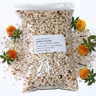 saflor jako medonosná plodina, 0,5 kg osiva, nektar, pyl, meziplodina