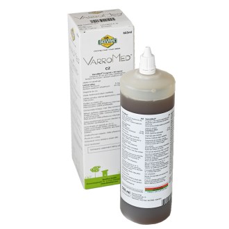 VarroMed, 5 mg ml, 44 mg ml, 555 ml, boční pohled, balení
