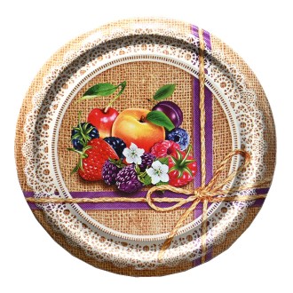 Víčko TO 82 Fruit 4, 700 ks, dekorativní víčko, zavařování, sklenice, včelařské potřeby