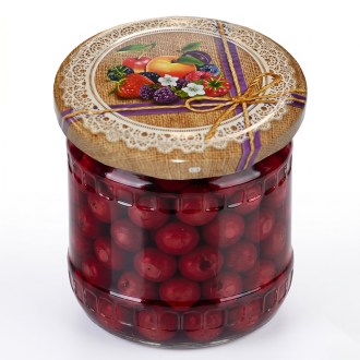 Víčko TO 82 Fruit 4, dekorativní víčko, zavařování, sklenice, včelařské potřeby