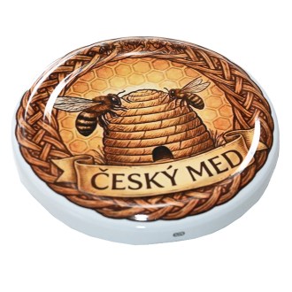 Víčko TO 82 Český med a košnice HOJ3, med, včelařské potřeby, sklenice, Twist Off