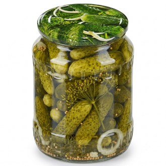 Zavařovací víčka TO 82 okurky, 700 ks, Twist Off, sklenice, zavařování, včelařské potřeby
