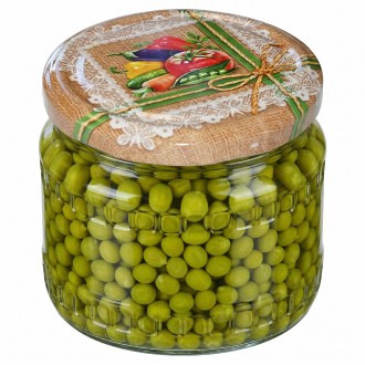 Víčko TO 82 zelenina 4, rustikální dekor, zavařování, sklenice, včelařské potřeby