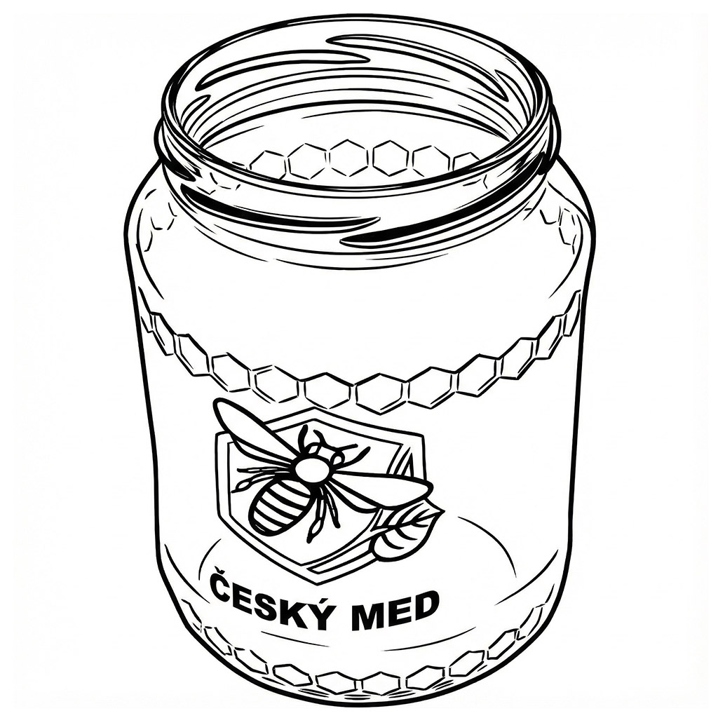 Sklenice MED 770 ml/1kg medu