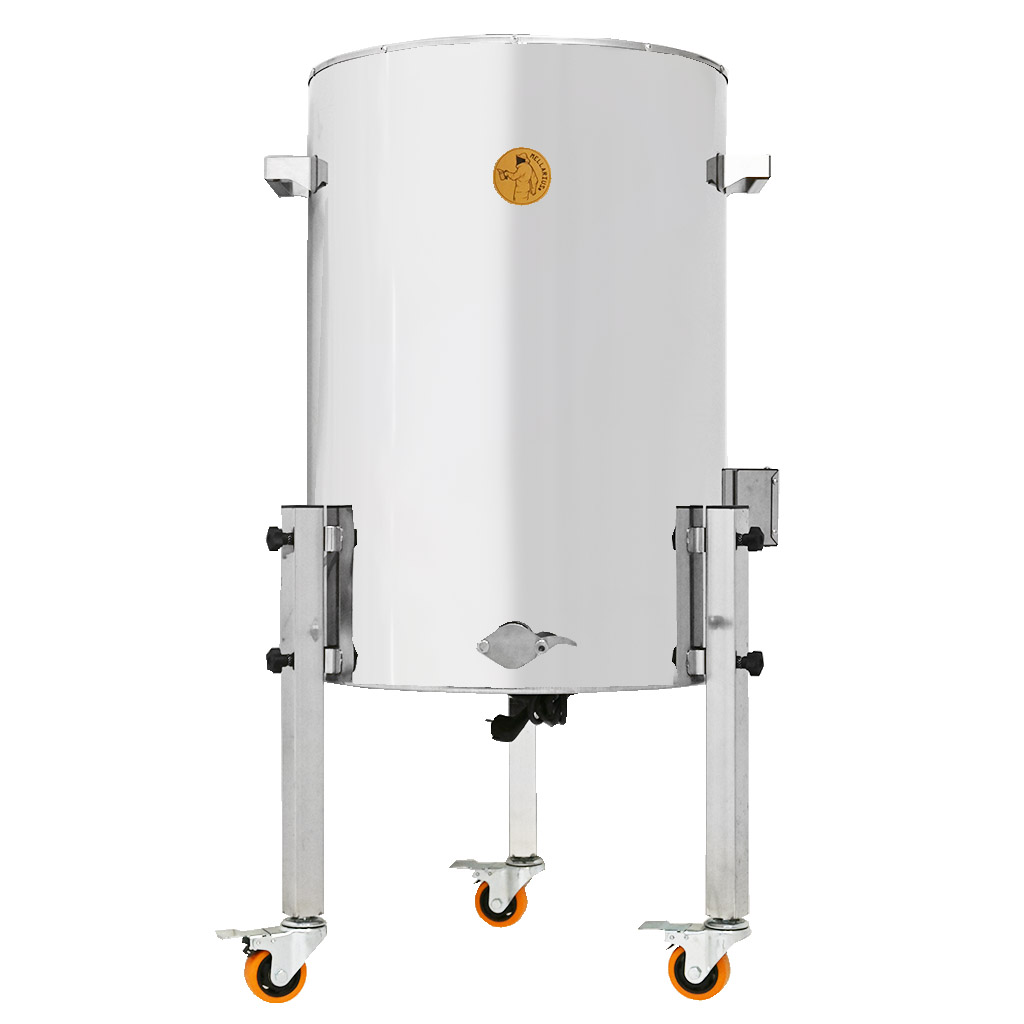 Stáčecí dekrystalizační nádoba s ohřevem Mellarius MaxiLine 230 V - 163 litrů / 225 kg, dekrystalizace medu, stáčení medu, nerezová nádoba