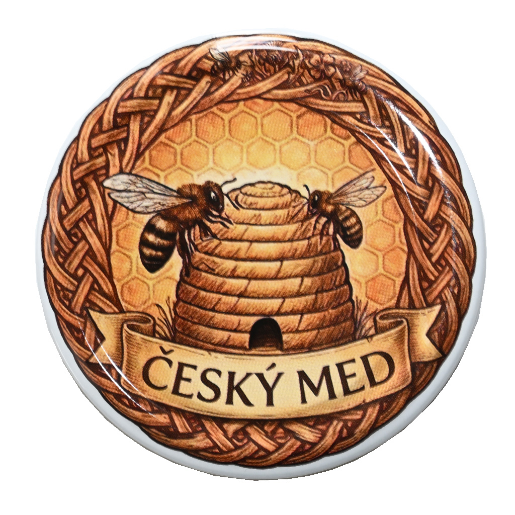 Víčko TO 82 Český med a košnice HOJ3, med, včelařské potřeby, sklenice, Twist Off
